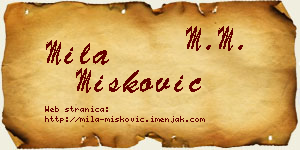 Mila Mišković vizit kartica